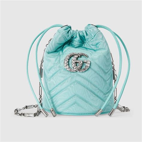 gucci bucket bag blue|Gucci marmont bucket bag.